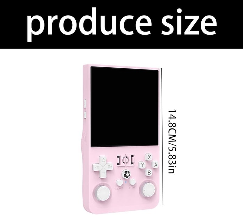 R36Max Retro 4.0 Inch Handheld Game Console Rosy 128GB 4000mAh Wide Emulators - Image 3